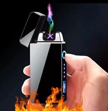 Usb Electric Lighter Finger Print Touch Fire Plasma Double Arc Windproof Metal