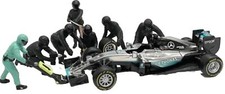 American Diorama F1 Pit Crew Set #1 Team Black x7 Figures 1:43 Scale AD-38383