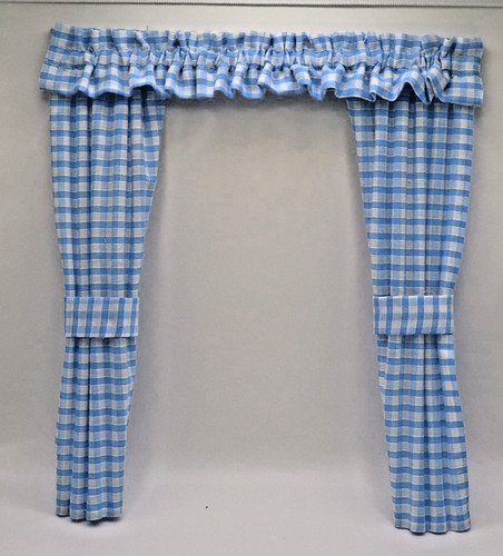 Dolls house curtains pale - house,
