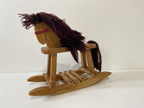 Vintage wooden rocking horse - vintage,