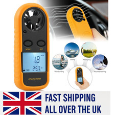 Digital Anemometer Air Flow Meter LCD Wind Speed Gauge Handheld Thermometer