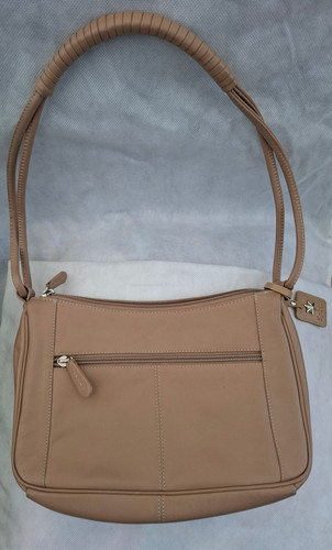 Tula beige leather - leather, shoulder