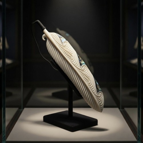 Maori huia feather pendant - maori,