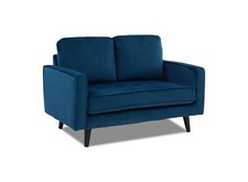 Blue Velvet Sofa 2 Seater