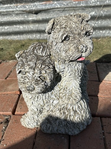 Vintage concrete dog - concrete,