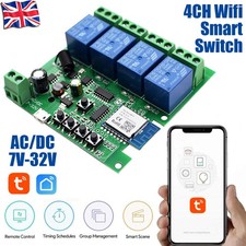 4CH Wireless WiFi RF Smart Switch Module Remote TUYA Smart Life APP