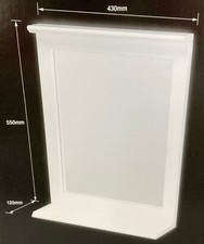 SINGLE MIRROR WITH SHELF - WHITE