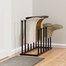 6 Pair Welly Boot Stand Rack Indoor Outdoor Boots Shoe Storage Holder