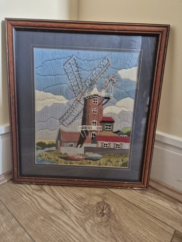 Needlepoint embroidery framed - needlepoint,