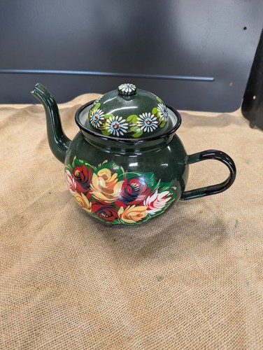 Vintage polish enamel - enamel, teapot