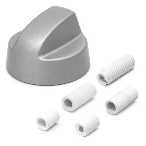 Silver oven knob - silver, with