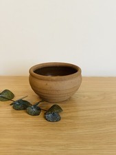 Crail Pottery Scottish Studio Stoneware Bowl Brown Glaze Vintage