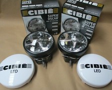 NEW PAIR CIBIE SUPER OSCAR BLACK LED SPOTLIGHTS 9" 12V / 24V 380M RANGE 045308