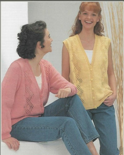 Ladies cardigan waistcoat - cardigan,