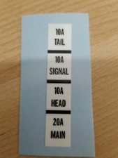 YAMAHA RD250LC, RD350LC FUSE BOX RESTORATION DECAL