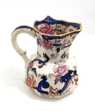 Vintage Masons Ironstone Blue Mandalay Jug Very Good Condition 5 1/2 Inches Tall
