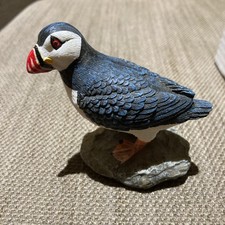 Nauticalia Puffin on Rock Ornament, 8cm tall