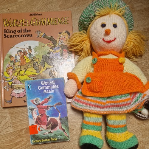 Hand knitted sally scarecrow - sally,