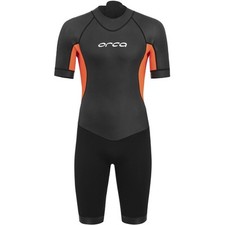 Orca Vitalis Shorty Openwater Mens Wetsuit Black Neoprene Swimming Hi Vis