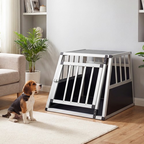 Travel dog crate aluminum - aluminum,