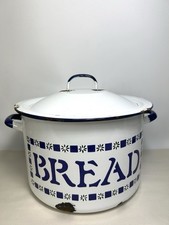Vintage Enamel Bread Bin -