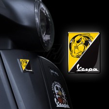 Vespa GTS GTV GT Horn crest decal 125 200 250 300 Yellow Black