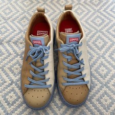 CAMPER TWINS Women's Sneakers 25cm Beige Light Blue Pre-owned Free Shipping