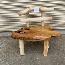 Rustic Teak Fence Bench Solid