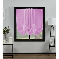 Voile Tie Blinds Net Curtain Slot Top Voile Panels - 24 Colours Available