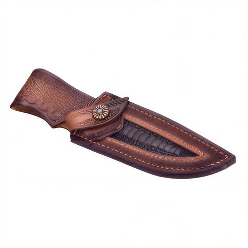 Leather knife sheath for belt - for,