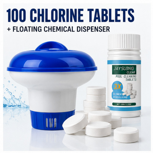 100 chlorine tablets floating - chlorine,