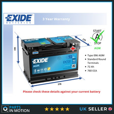 Car Battery EK720 Exide