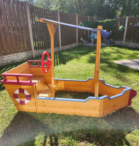 Childrens sand boat wooden - sand,
