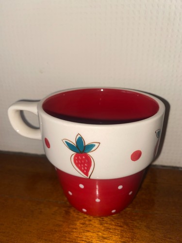 Stacking mug red - stacking, dot