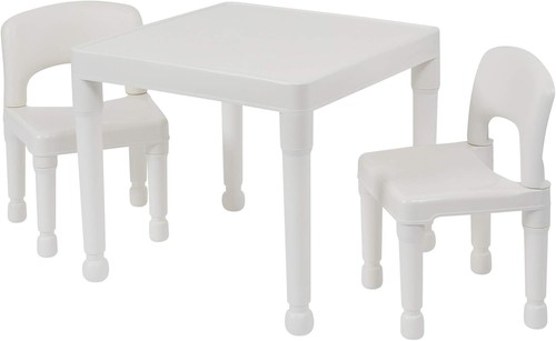 Children plastic table and 2 - and,