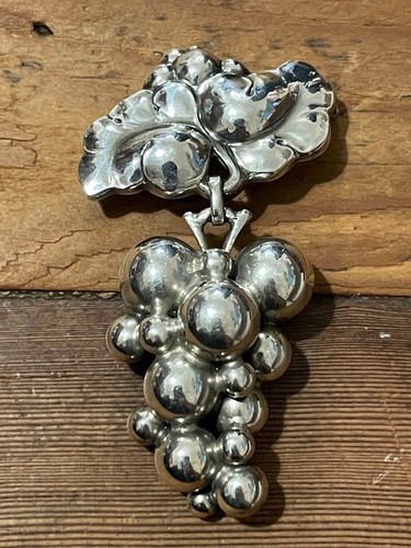 Georg jensen brooch - brooch, grape
