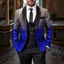 Mens Sequined Jacket Blazer