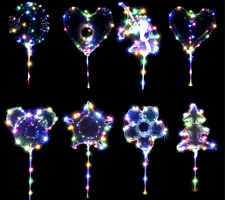 10pcs x 18" LED Multicolour Bobo Balloon LED balloons Wedding CHRISTMAS Birthday