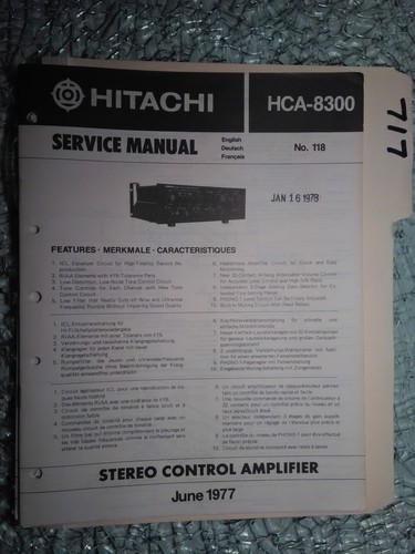 Hitachi hca 8300 service - hca-8300,