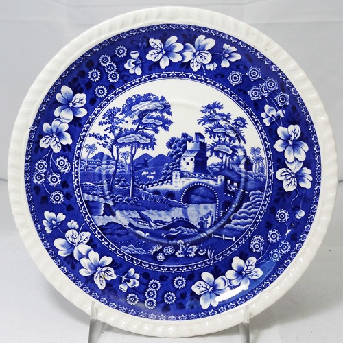 Blue tower spode breakfast - tower,