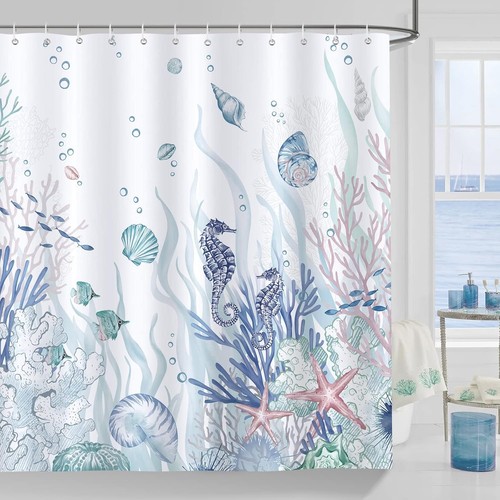 Nautical coastal shower - nautical,