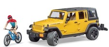 BRUDER, JEEP Wrangler Rubicon with Bike and Cyclist, 1/16 Scale, BRU2543