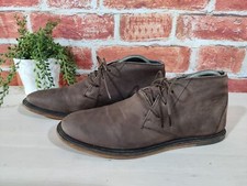 MENS FRANK WRIGHT WALKER U 6 EU 40 BROWN NUBUCK LEATHER LACE UP WORK ANKLE BOOTS