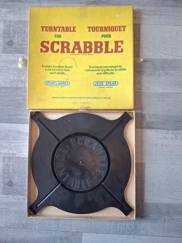 Vintage scrabble turntable - scrabble,