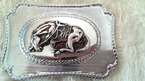 Vintage silver metal belt - vintage,