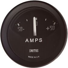 Smiths GT40 Style Ammeter 52mm Black Bezel
