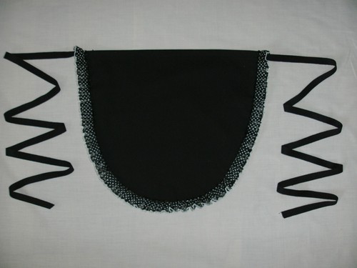 Adults black polka dot frilly - polka,