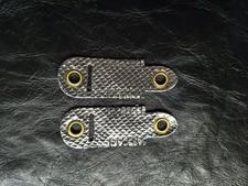  PAIR OF METALLIC SILVER ALYMERI  LEATHER ANKLETS FOR FALCONRY MEDIUM SIZE