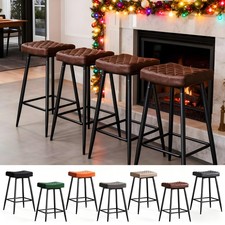 Set of 2/4/6 Bar Stools PU/Velvet Pub Chair Metal legs Kitchen Home