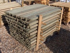 15 x Wooden Fence Posts 1.2m (4ft) tall x 40mm dia. pressure treated wood